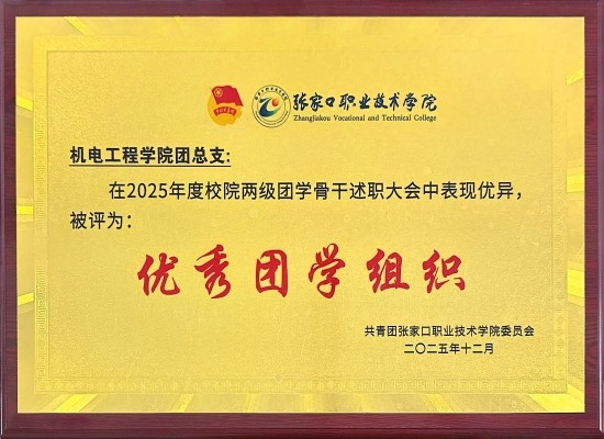 机电工程学院团总支2025年度优秀团学组织奖