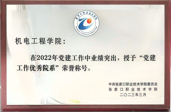 2022年党建工作优秀院系